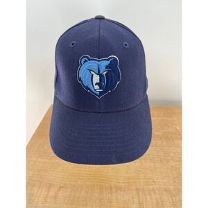 Reebok Memphis Grizzlies NBA Fitted Hat Navy Blue 100% Wool Size 7 1/4 Mens Cap